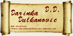 Darinka Dulkanović vizit kartica
